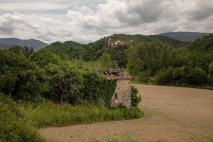 Landschaft mit Ruine Piemont, Italien von Joost Adriaanse