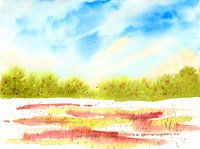 Début de l'été - paysage abstrait