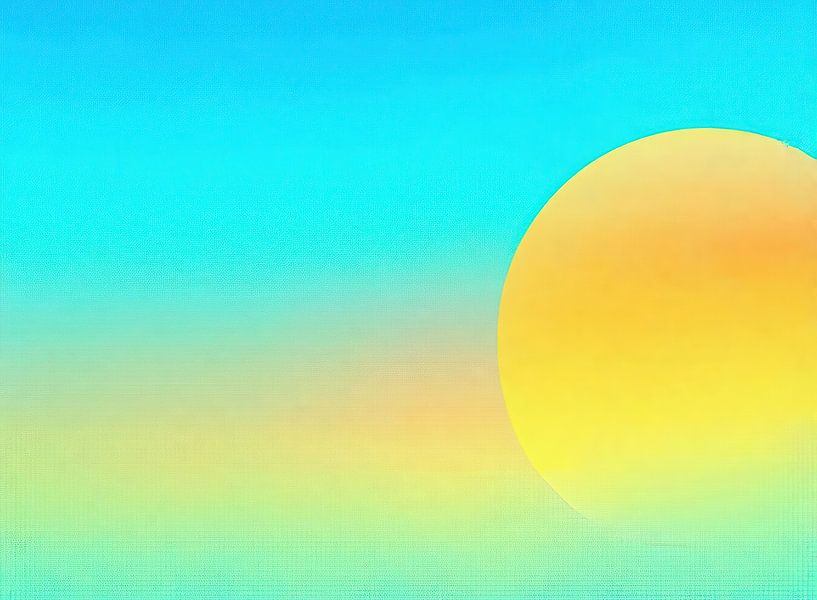 Summer sun | Peaceful morning with yellow sun by Modern Collection