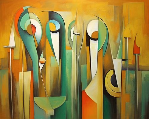 Abstrakte Tiere malen