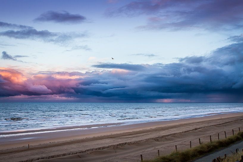 Sonnenaufgang Strand Zandvoort von Leon Weggelaar