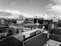 Zwart Wit cityscape van Glasgow, Schotland