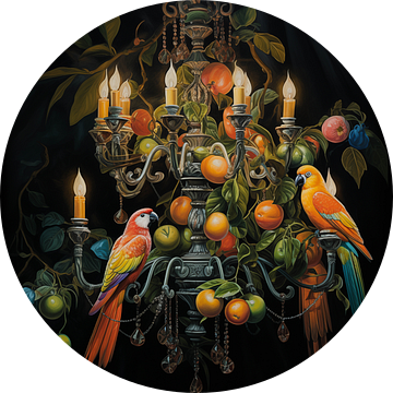 Barokke Pracht met Vogels en Fruit van Color Square