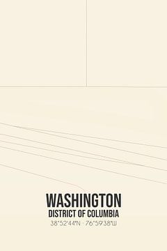 Vintage map of Washington (District of Columbia), USA. by Rezona