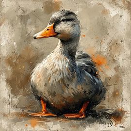 abstrakter Bauernhof Ente von Gelissen Artworks